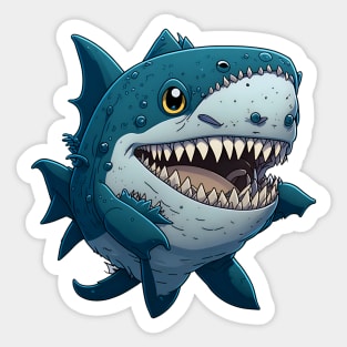 Kawaii Shark Monster Sticker